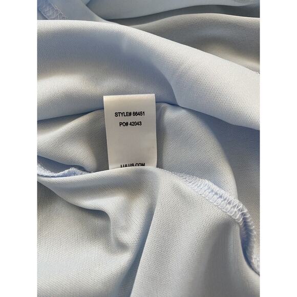 Lulus Sz Small Lover's Game Baby Blue Lace Chiffon Halter Skater Dress - Picture 11 of 16